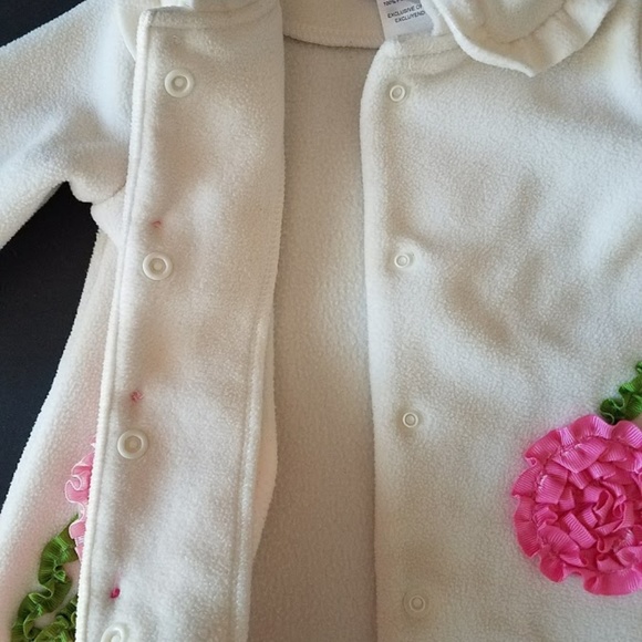 Jessica Ann Pink, Green and White Coat 100% Polyes - Picture 6 of 8